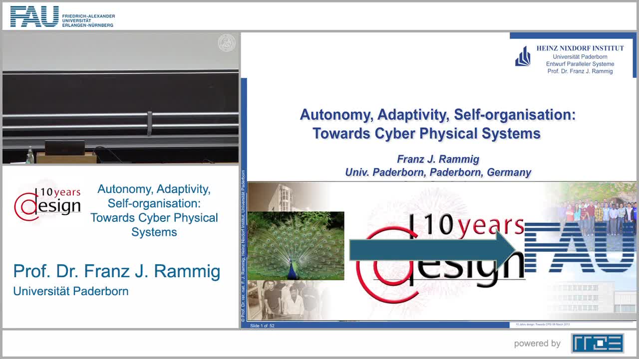 Autonomie, Adaptivität, Selbstorganisation: Auf dem Weg zu Cyber Physical Systems preview image