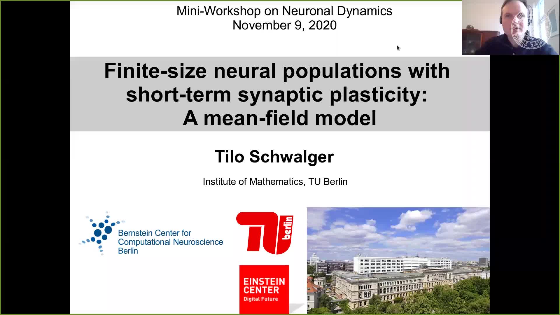 Finite-size neural populations with short-term synaptic plasticity: A mean-field model. (Tilo Schwalger, TU Berlin) preview image