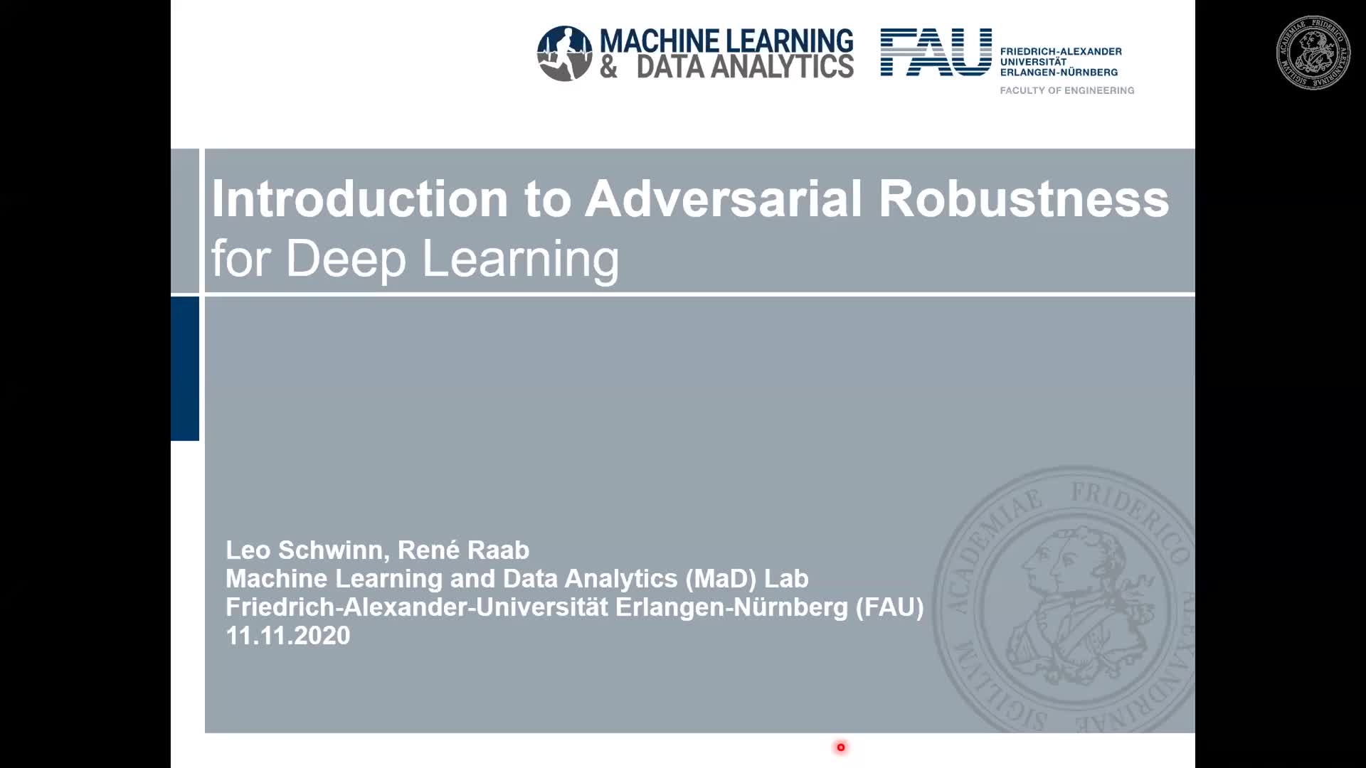 Introduction to Adversarial Robustness for Deep Learning preview image