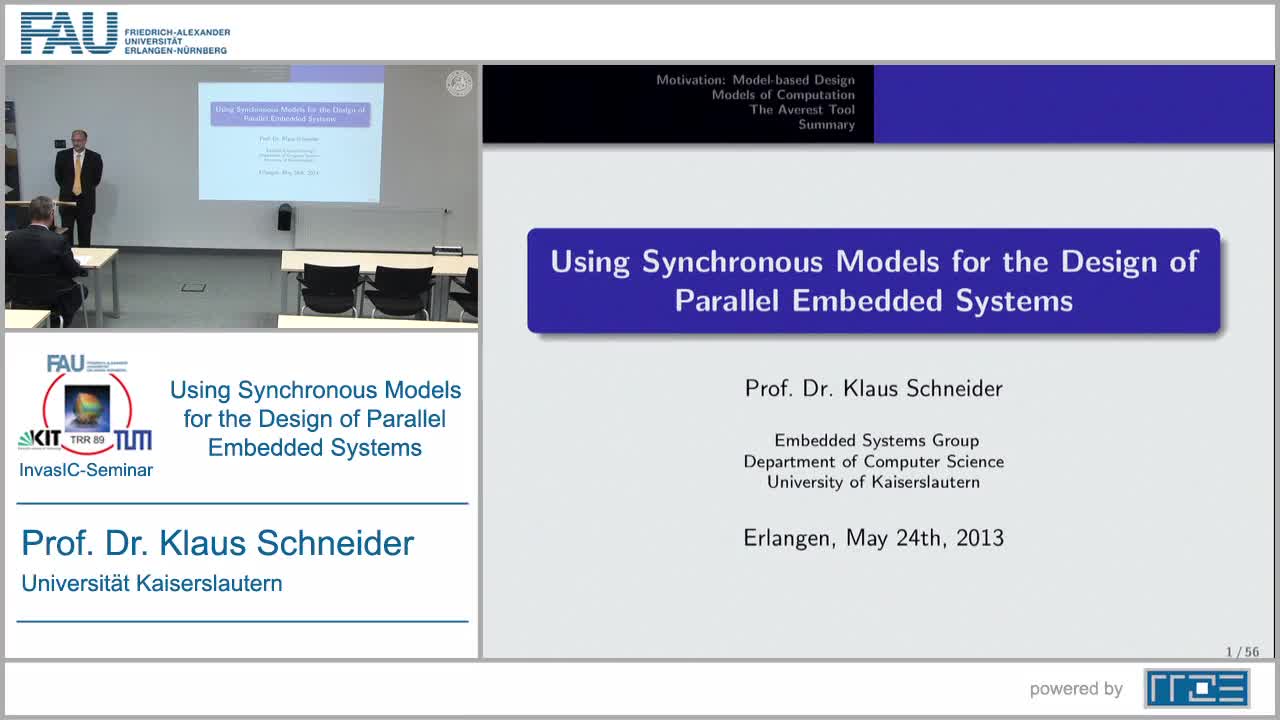Using Synchronous Models for the Design of Parallel Embedded Systems preview image