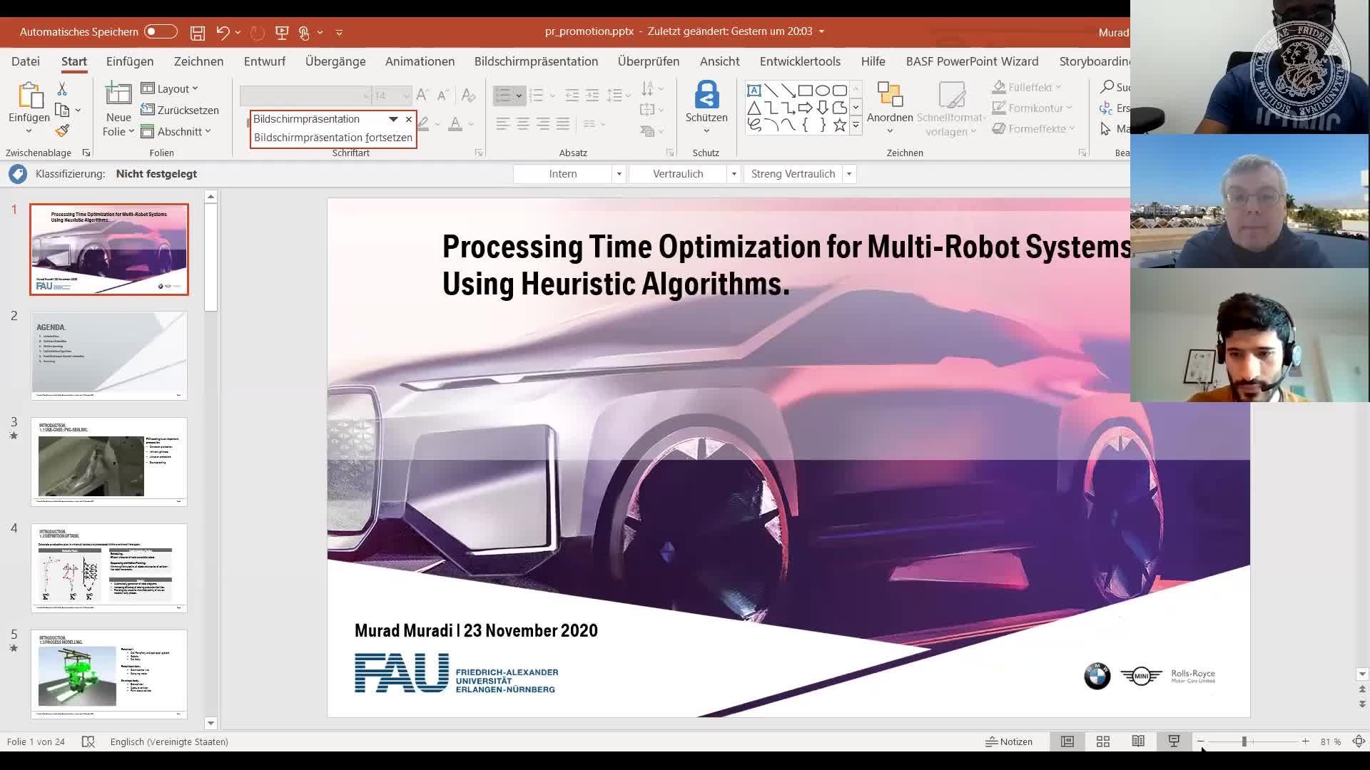 Processing Time Optimization for Multi-Robot Systems Using Heuristics Algorithms (Murad Muradi, FAU) preview image
