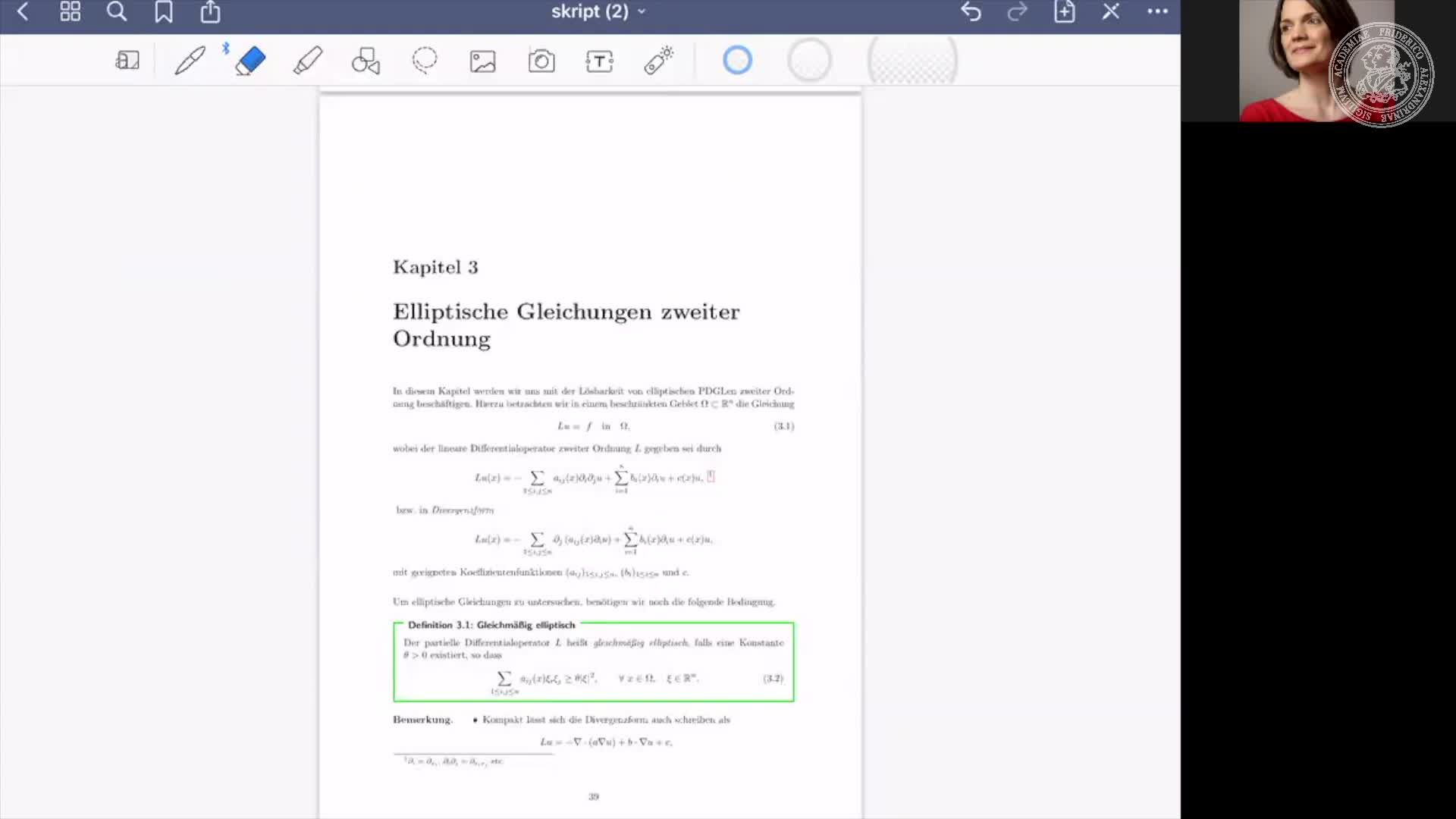 Partielle Differentialgleichungen I preview image