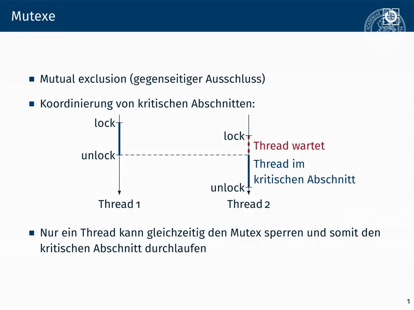 4.1 Thread-Koordinierung: Mutexe und Bedingungsvariablen preview image